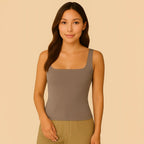 Celeste Top - Figurformendes Tanktop mit eckigem Ausschnitt