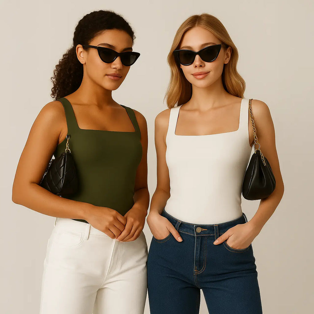 Celeste Top - Sculpting Square-Neck Tank Top